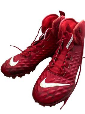 Nike Force Savage Elite 2 Red Football Cleats Men’s Size 11.5 High-Top Lightweig